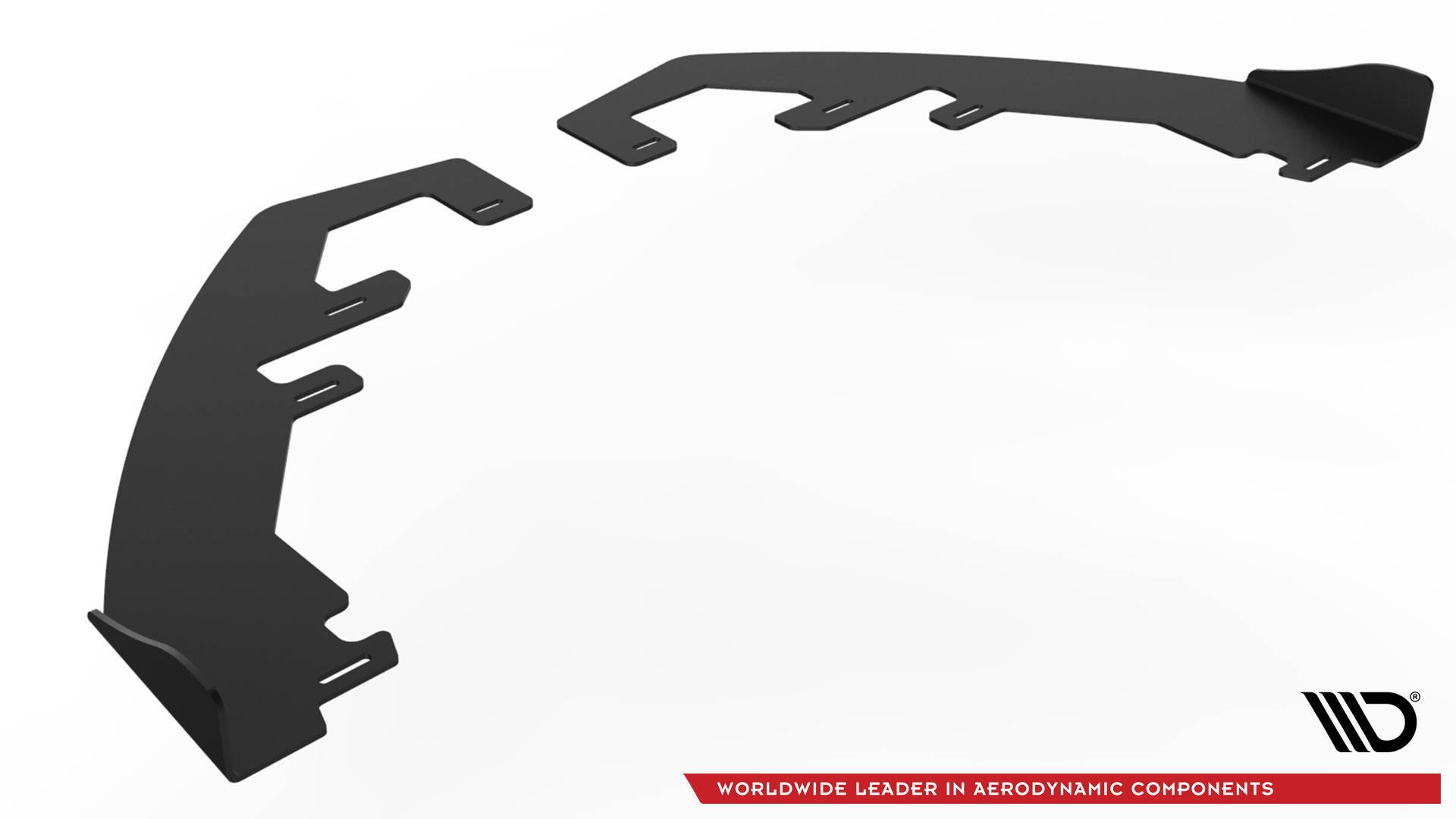 Street Pro Front Ansatz für + Front Stoßstangen Racing Flaps passend für Ford Fiesta Mk8 ST / ST-Line schwarz Hochglanz