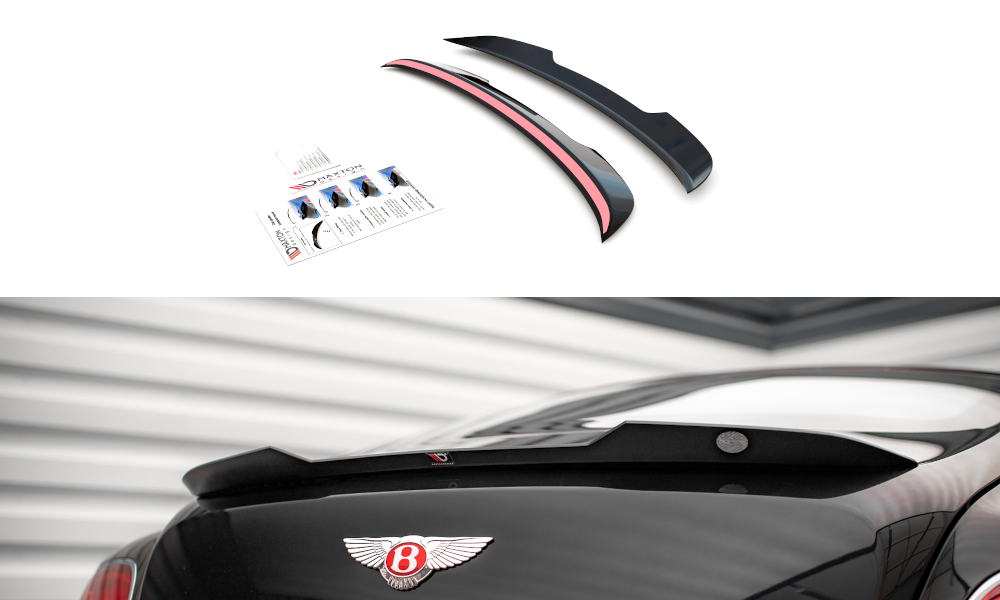 Heckspoiler Lippe passend für Bentley Continental GT V8 S Mk2 schwarz Hochglanz