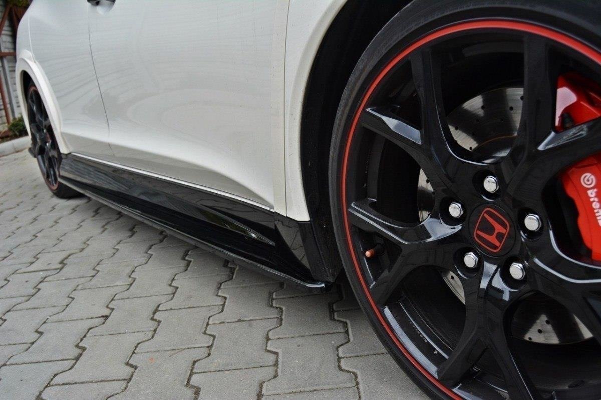 Street+ Seitenschweller Leisten passend für Honda Civic IX TYPE R schwarz Hochglanz