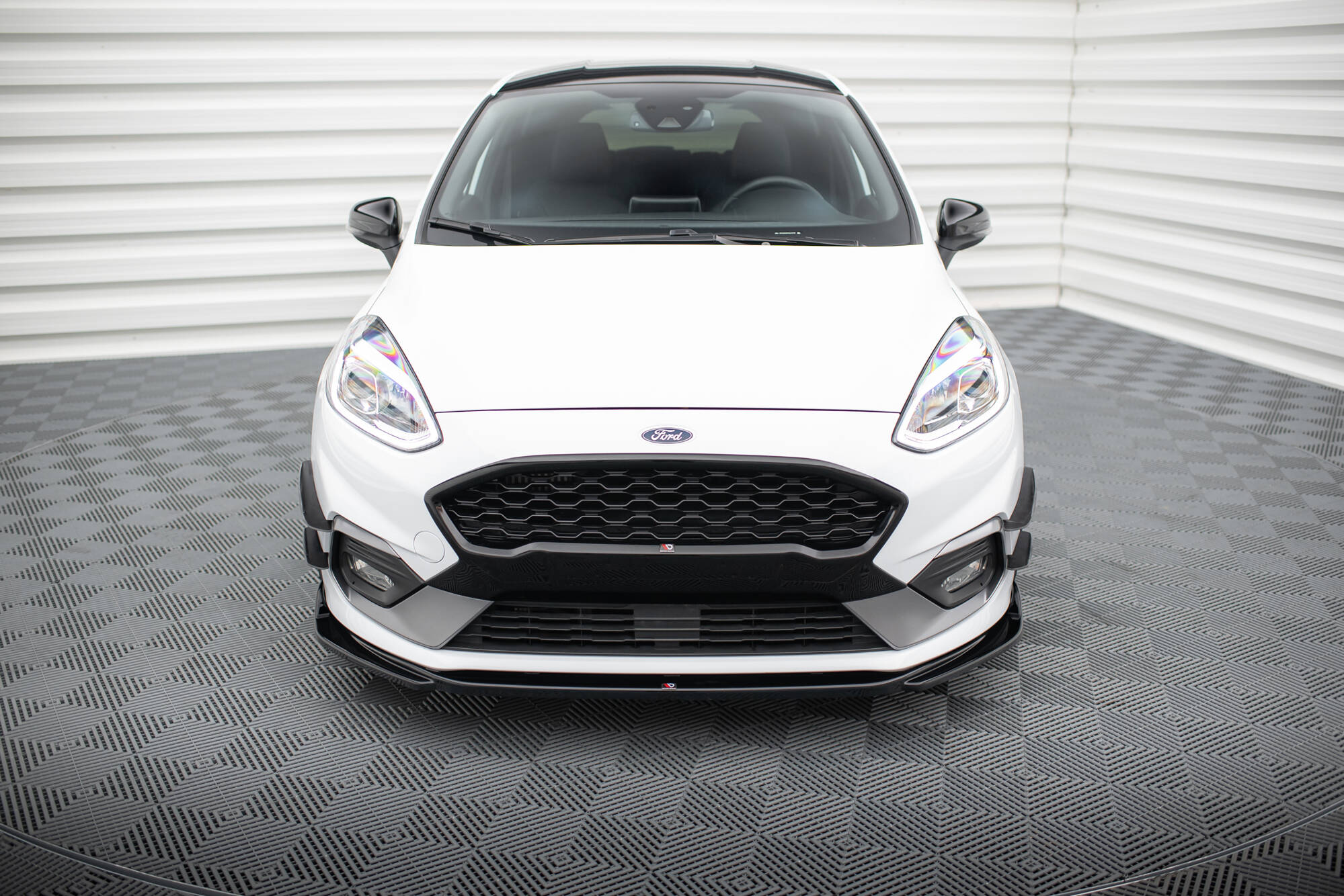 Front Ansatz V.4 für Ford Fiesta Mk8 ST / ST-Line schwarz Hochglanz
