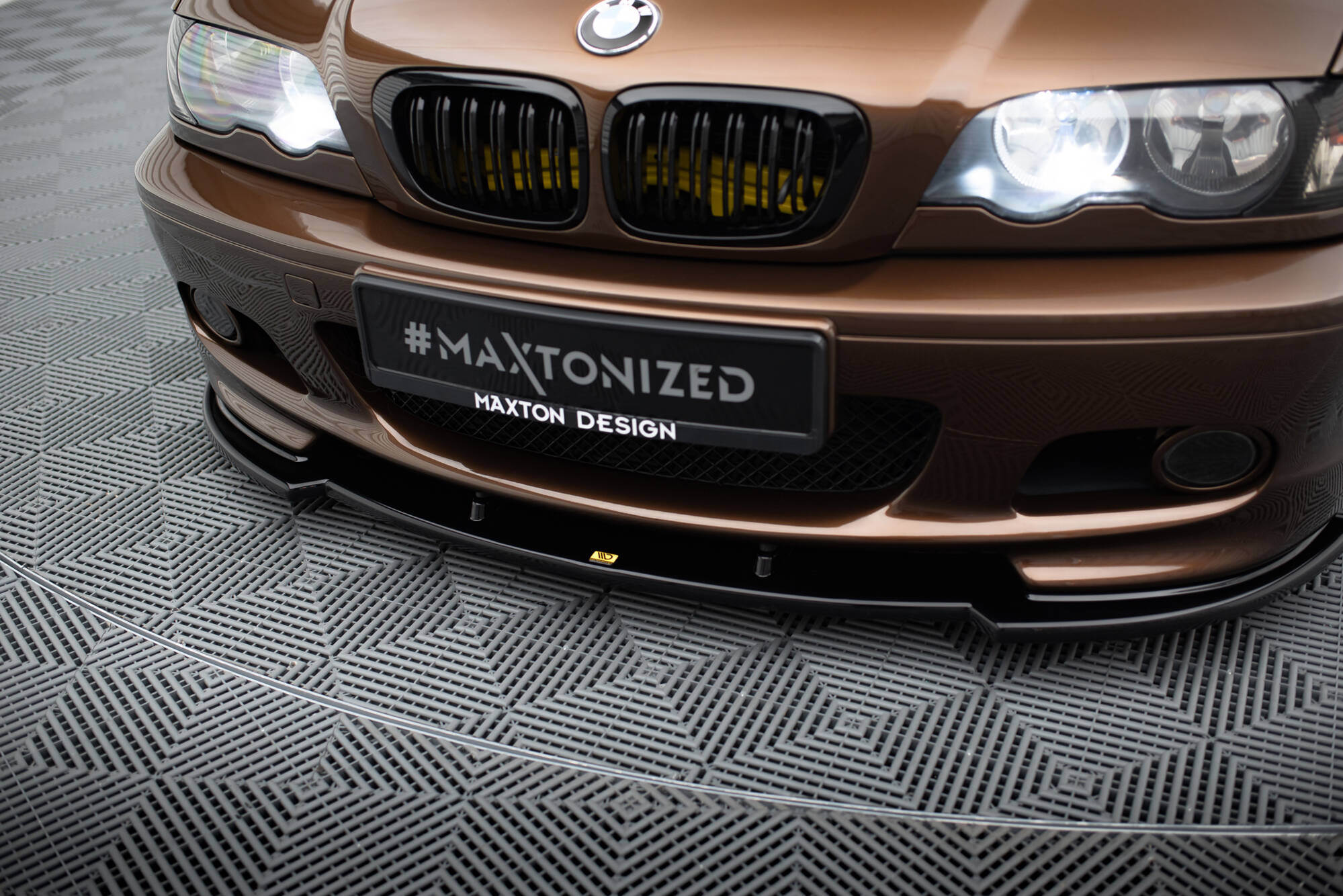 Street+ Spoilerlippe Front Ansatz V.1 passend für BMW 3er E46 M Paket Coupe schwarz Hochglanz