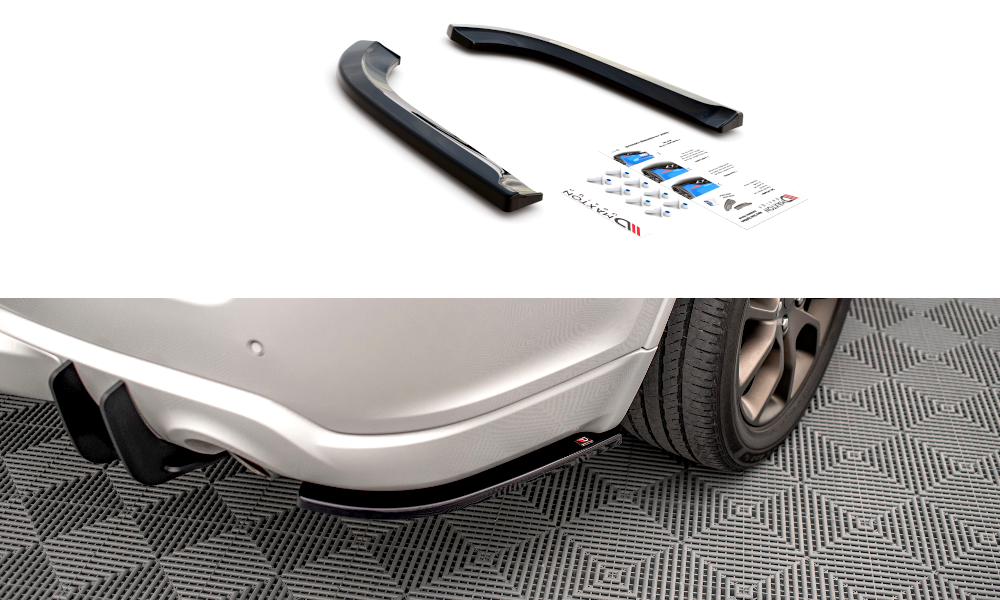 Street+ Heck Ansatz Flaps passend für Dodge Durango RT Mk3 schwarz Hochglanz