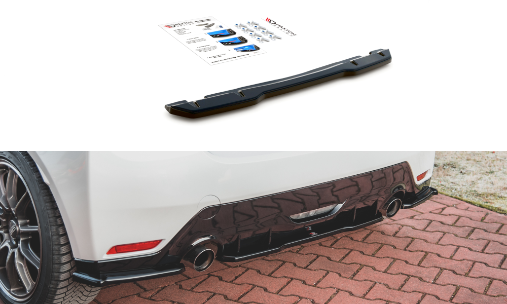 Street+ Mittlerer Diffusor Heck Ansatz RACE passend für Toyota GR Yaris Mk4 Carbon Look