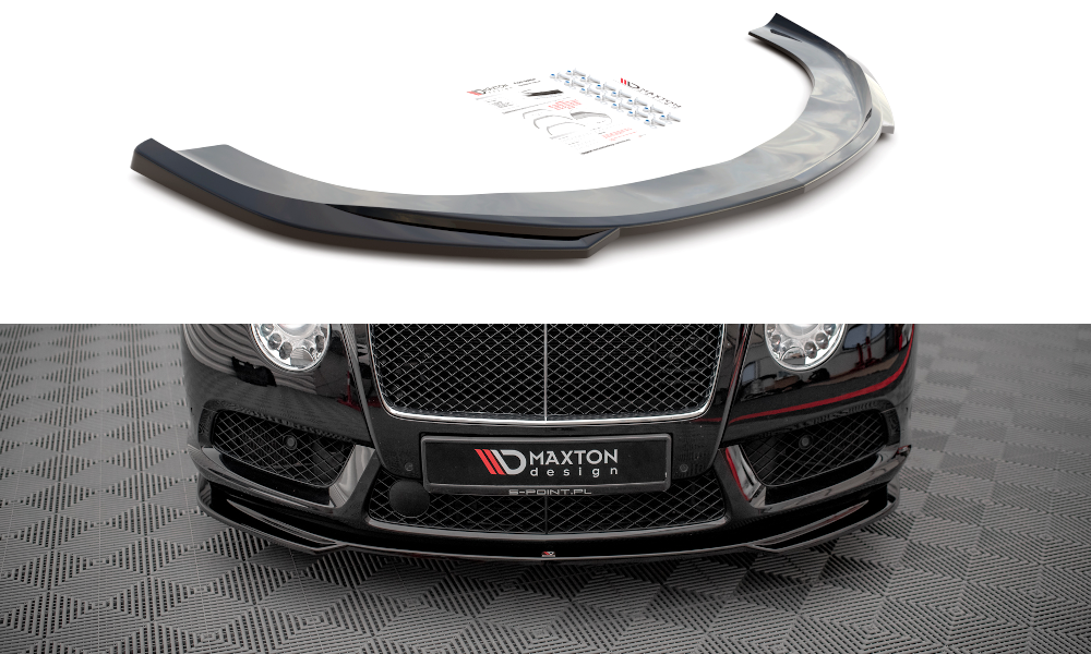 Frontlippe V.2 passend für Bentley Continental GT V8 S Mk2 schwarz Hochglanz