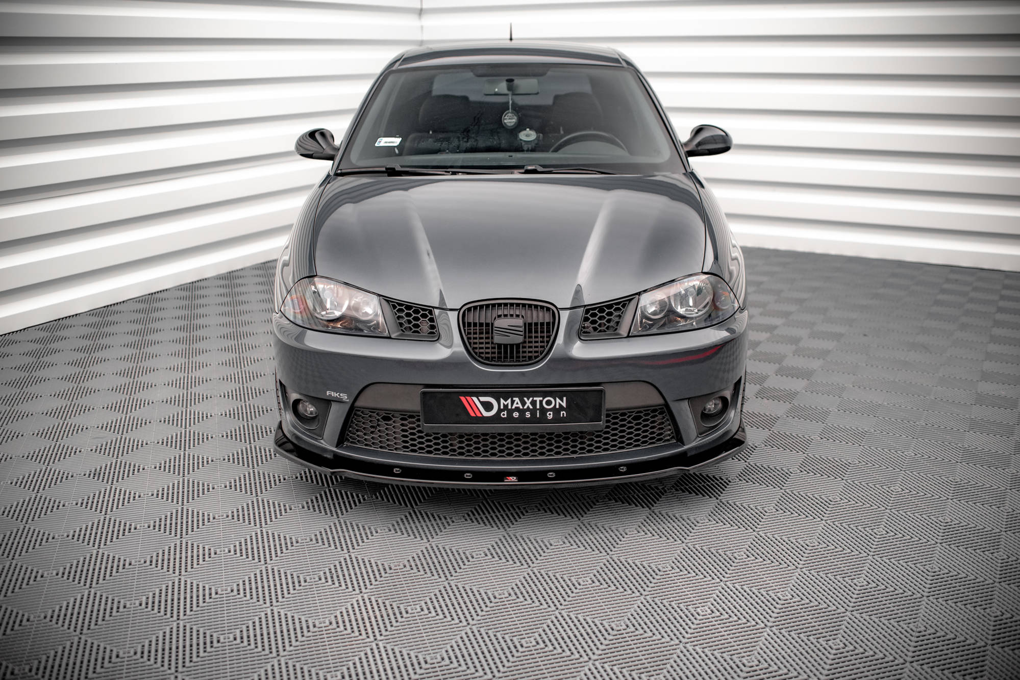 Street+ Spoilerlippe Front Ansatz V.1 passend für Seat Ibiza CUPRA Mk3 schwarz Hochglanz