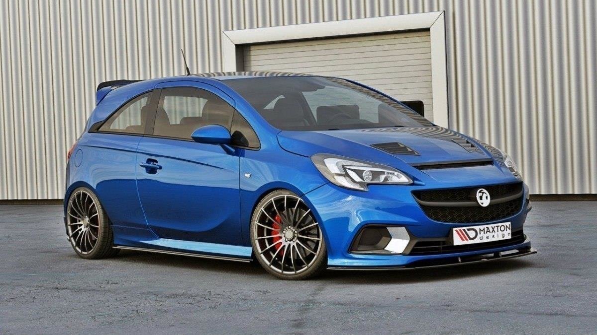 Street+ Spoilerlippe Front Ansatz passend für Opel Corsa E OPC / VXR schwarz Hochglanz