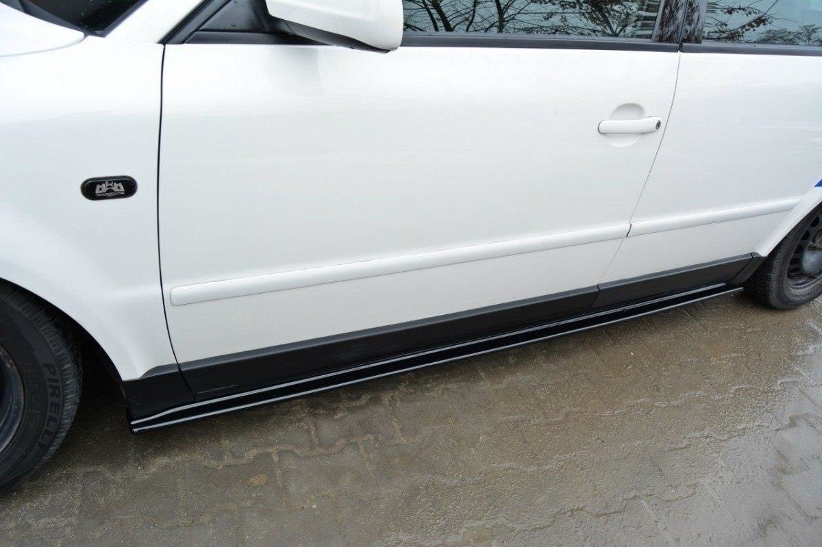 Street+ Seitenschweller Leisten passend für VW Passat B5 schwarz Hochglanz