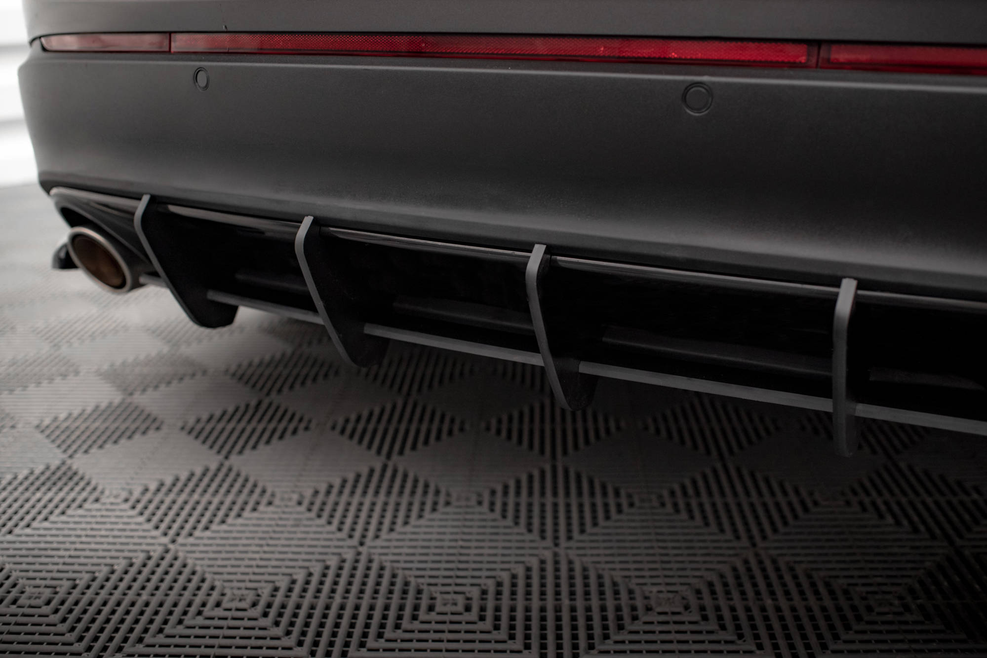 Street Pro Heckschürze Heck Ansatz Diffusor passend für Ford Edge Mk2 rot