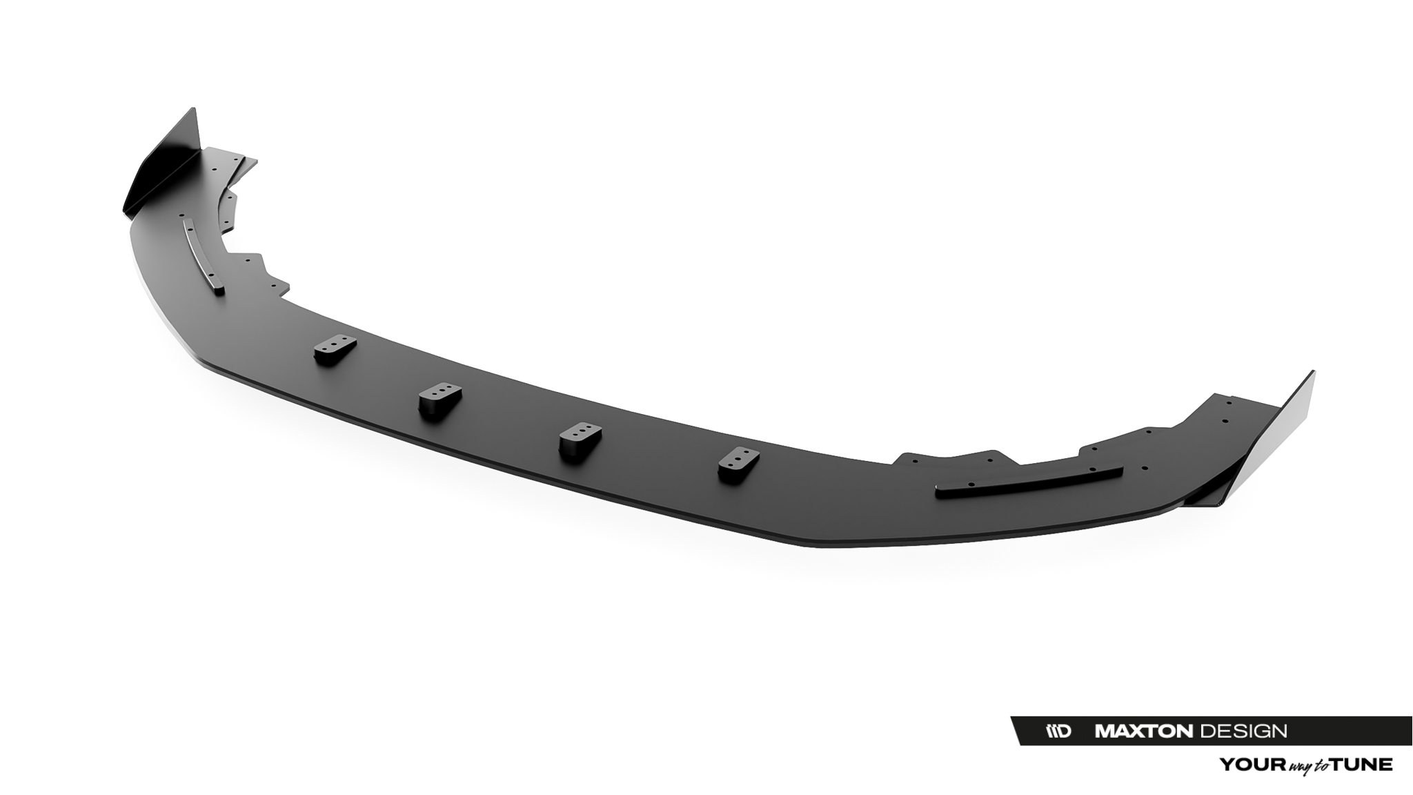 Frontlippe passend für CUPRA Leon ST / Hatchback Mk1 FL schwarz matt + Hochglanz Flaps