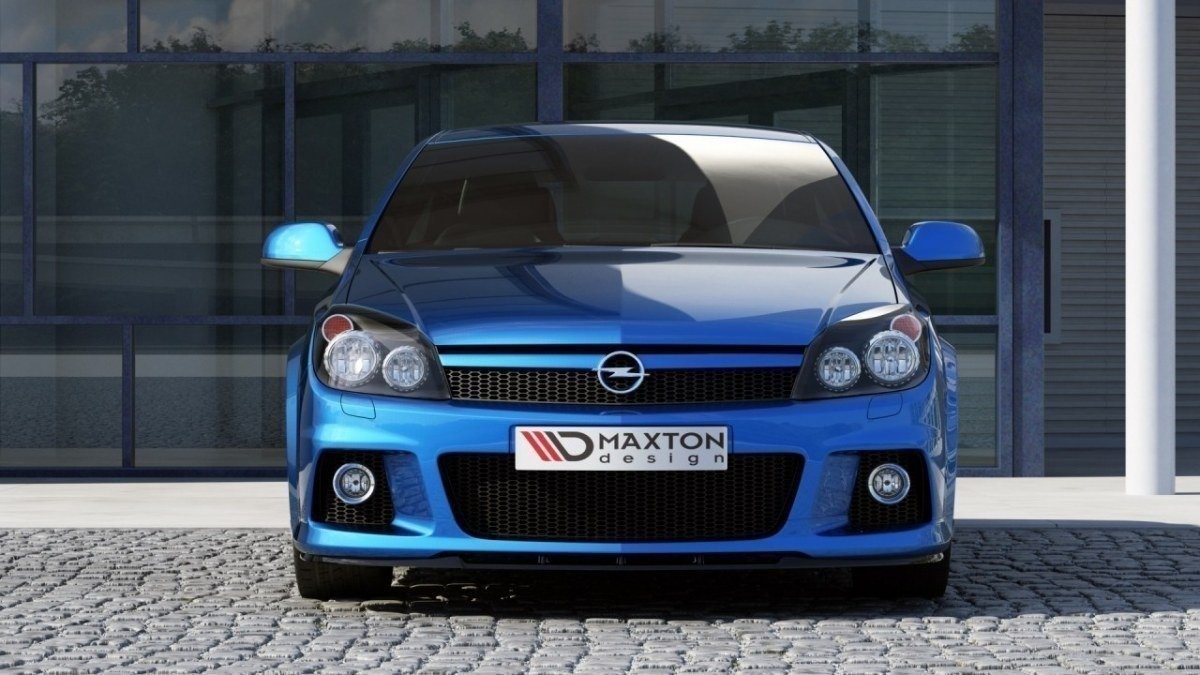 Street+ Spoilerlippe Front Ansatz passend für Opel Astra H OPC / VXR Nurburg schwarz Hochglanz
