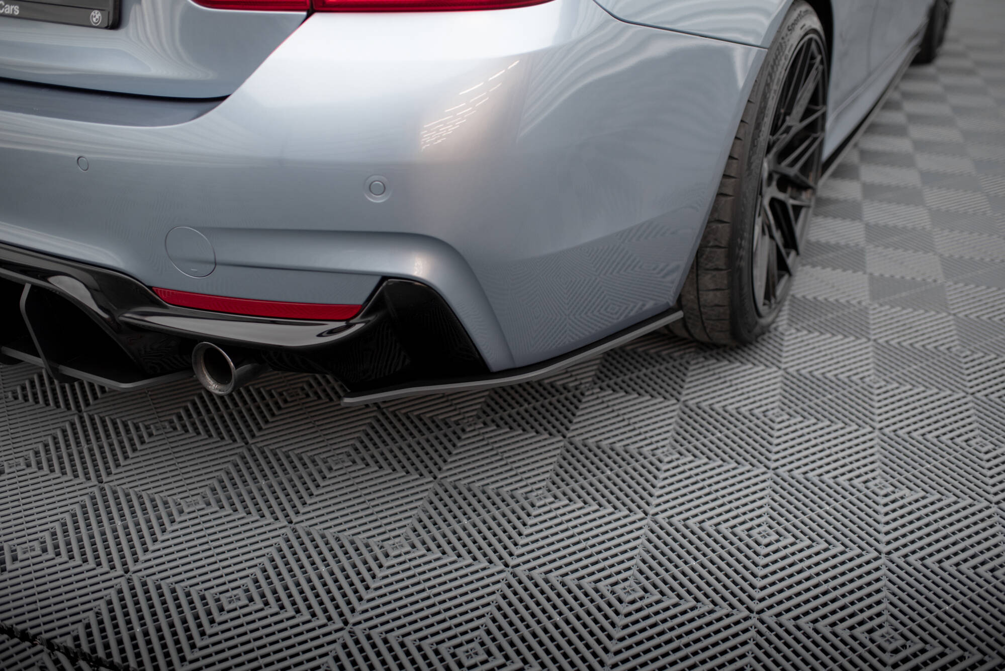 Street Pro Heck Ansatz Flaps passend für BMW 4er35i Coupe M-Paket F32 rot