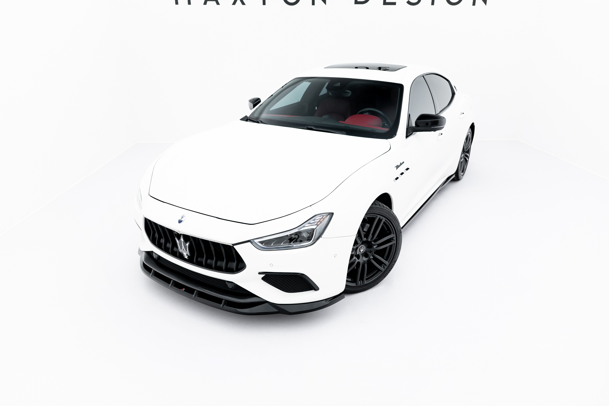 Frontlippe passend für Maserati Ghibli Modena Mk3 FL schwarz Hochglanz
