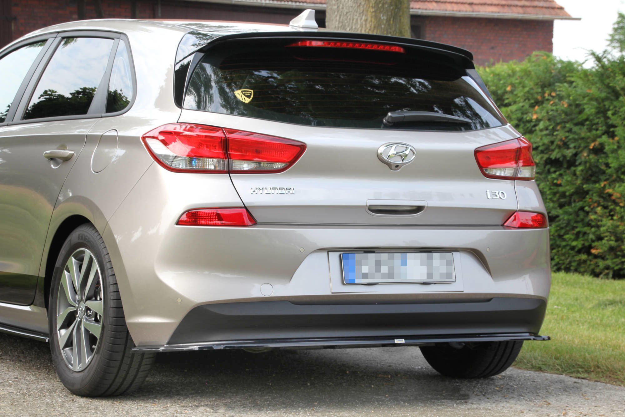 Heckansatz HYUNDAI I30 MK3 HATCHBACK schwarz Hochglanz
