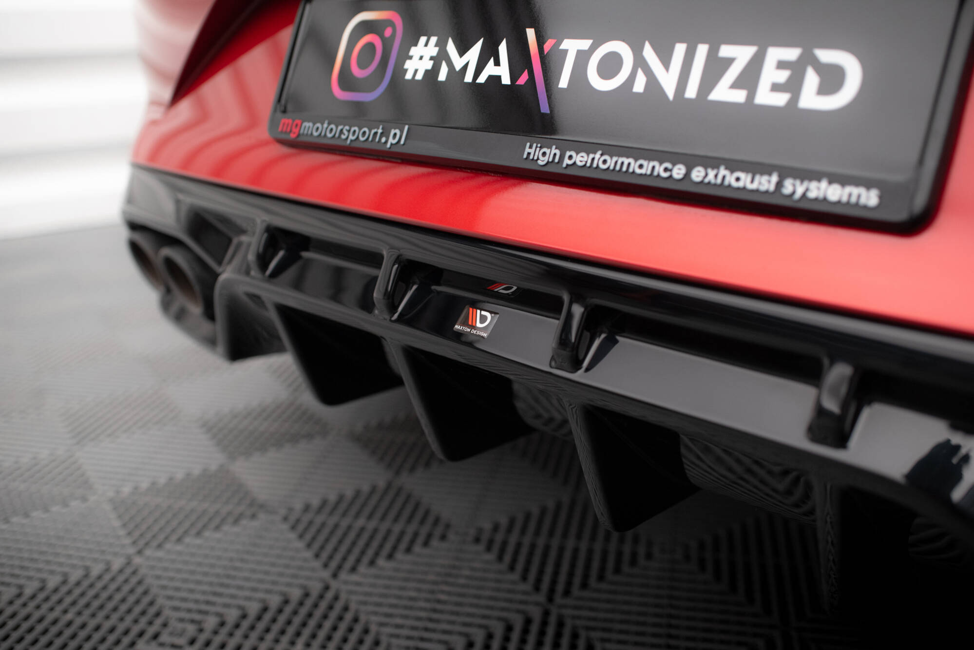 Heckansatz Diffusor passend für CUPRA Leon Hatchback Mk1 schwarz Hochglanz