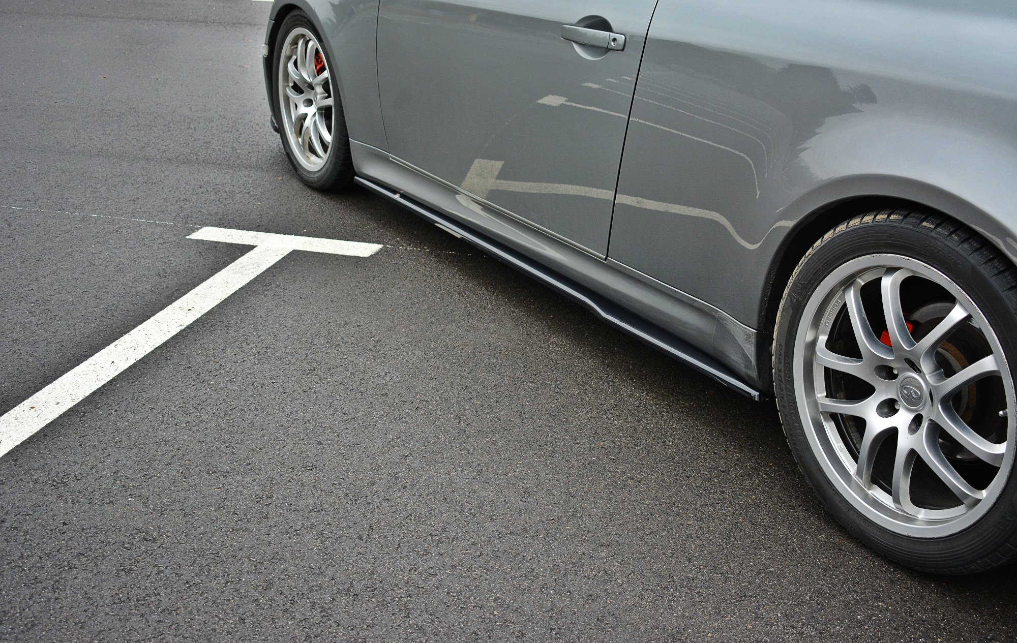 Seitenschweller Ansatz Paar passend für INFINITI G35 Coupe schwarz matt