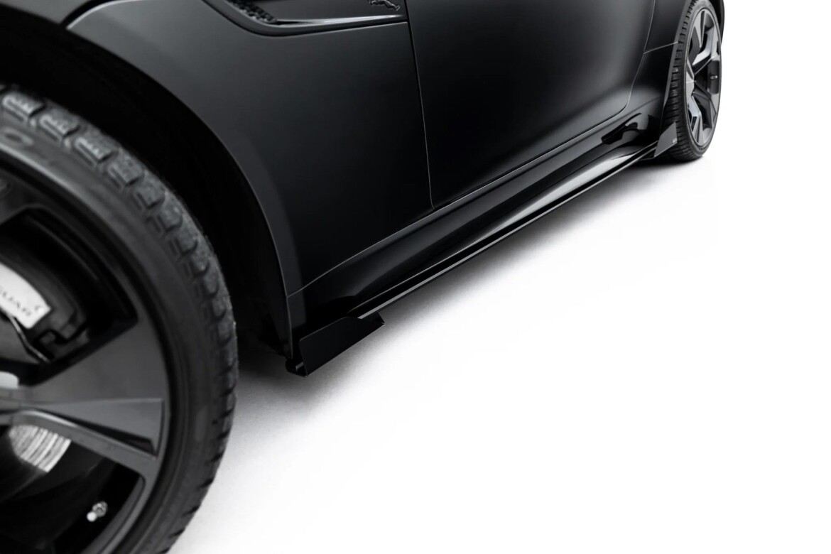 Seitenschweller Ansatz + Flaps passend für Jaguar F-Type X152 Facelift 2 schwarz Hochglanz