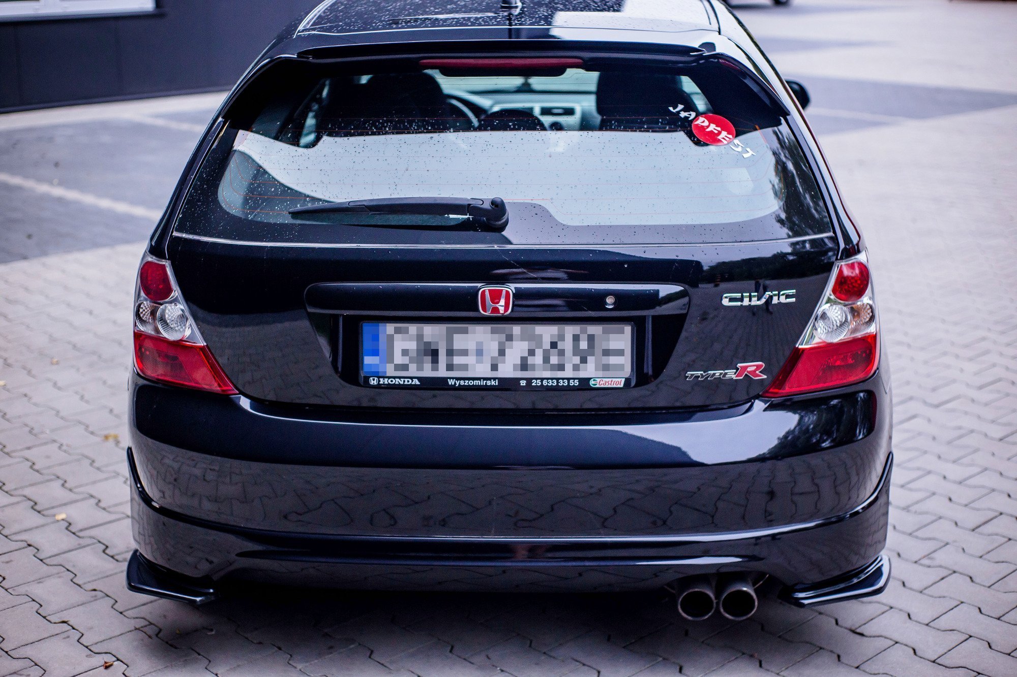 Heck Ansatz Flaps Diffusor für AUDI HONDA CIVIC EP3 MK7 TYPE-R/S FACELIFT schwarz matt