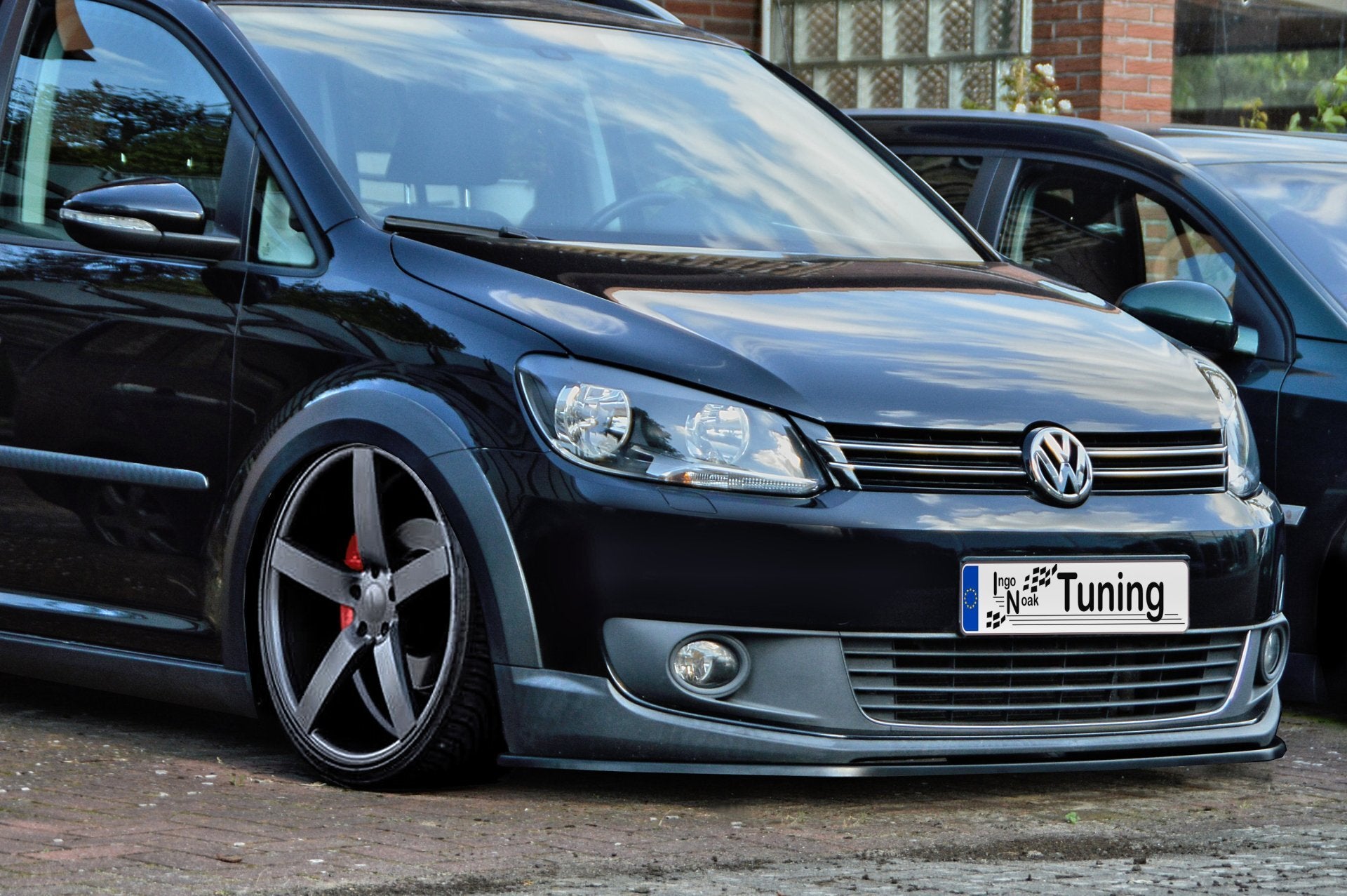 CUP Frontspoilerlippe für VW Touran Facelift 1T GP2 Schwarz Matt
