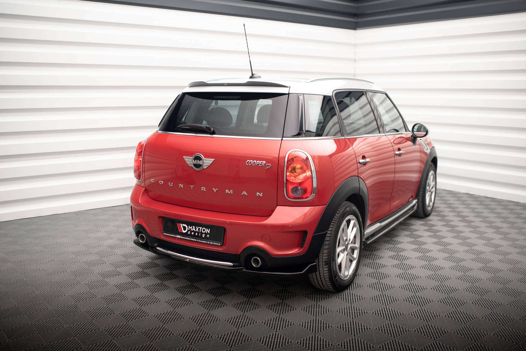 Heck Spoiler Aufsatz Abrisskante passend für Mini Cooper Countryman R60 FL schwarz Hochglanz
