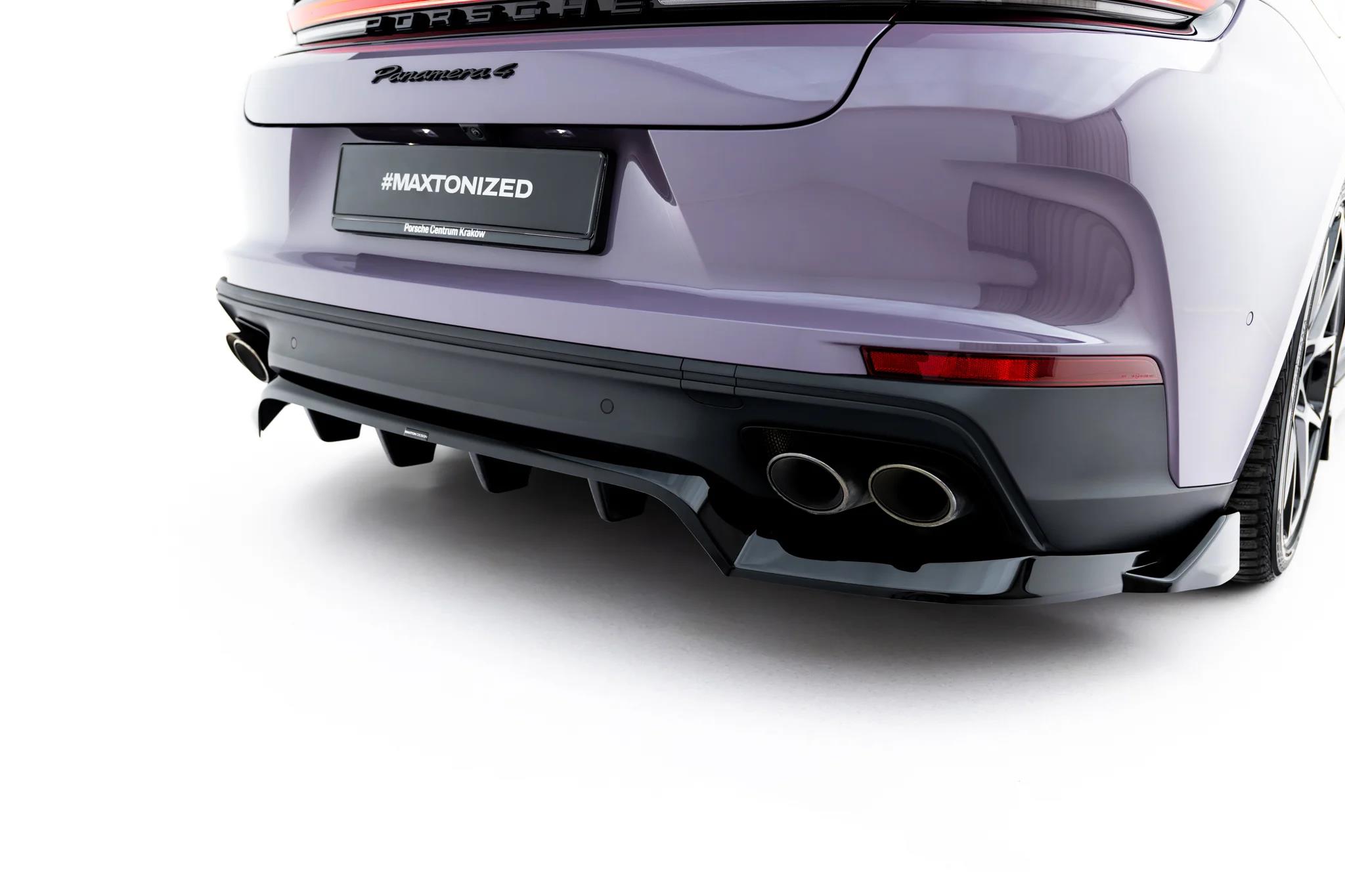 Street+ Mittlerer Diffusor RACE passend für Porsche Panamera 4 / 4S E-Hybrid / 4 E-Hybrid 972 schwarz Hochglanz