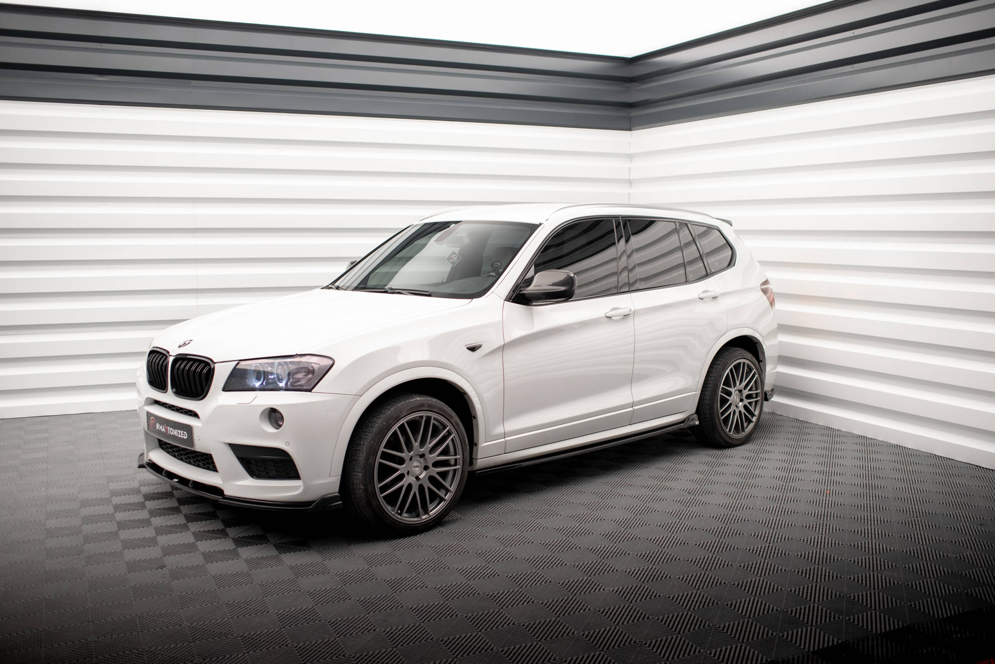 Street+ Seitenschweller Leisten passend für BMW X3 M-Paket F25 schwarz Hochglanz