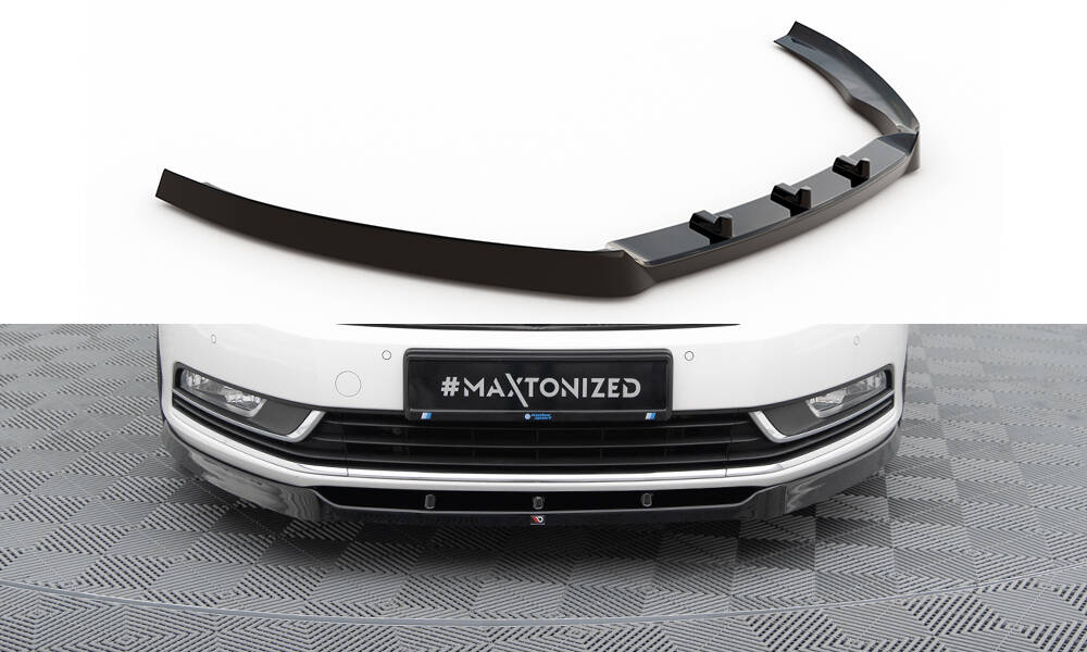 Front Ansatz V.1 für VW Passat B7 schwarz Hochglanz