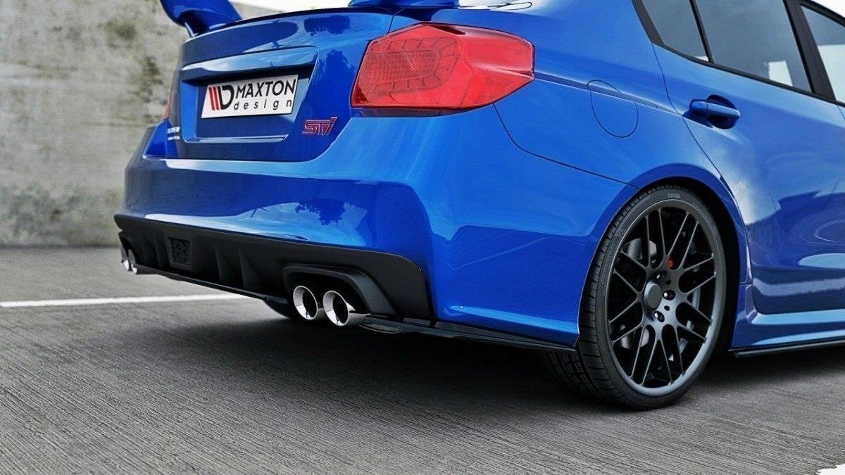 Mittlerer Diffusor Heck Ansatz für SUBARU WRX STI schwarz matt