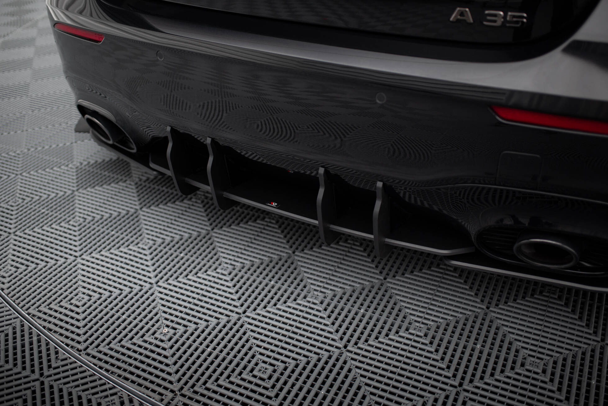 Street Pro Heckschürze Heck Ansatz Diffusor passend für Mercedes-AMG A35 Hatchback W177 rot