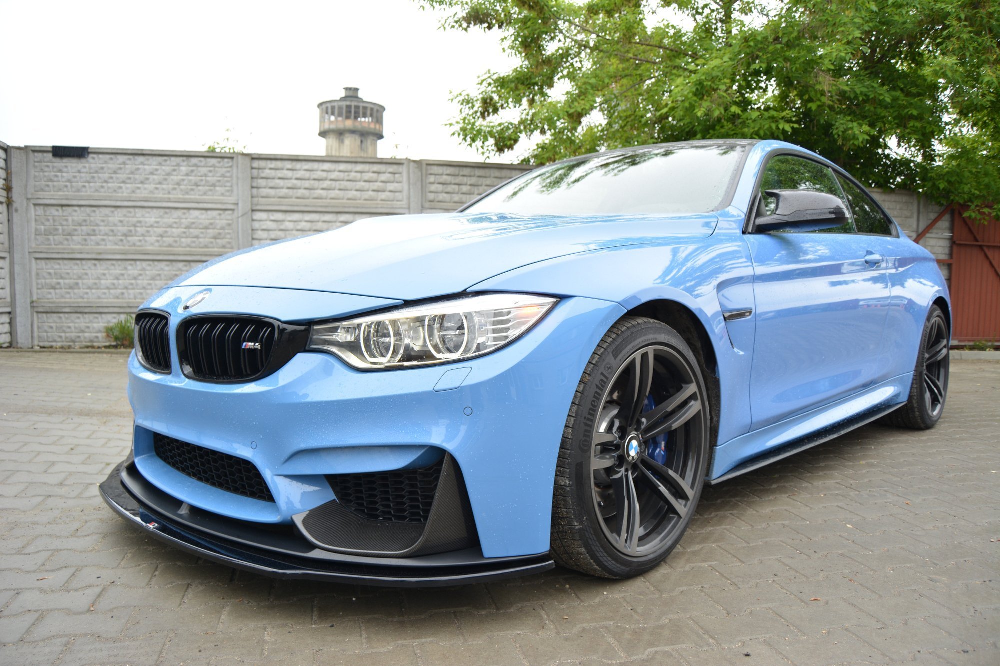 Front Ansatz für BMW M4 F82 M-performance schwarz Hochglanz