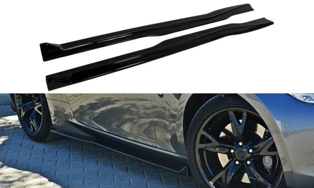Street+ Seitenschweller Leisten V.1 passend für Nissan 370Z schwarz Hochglanz
