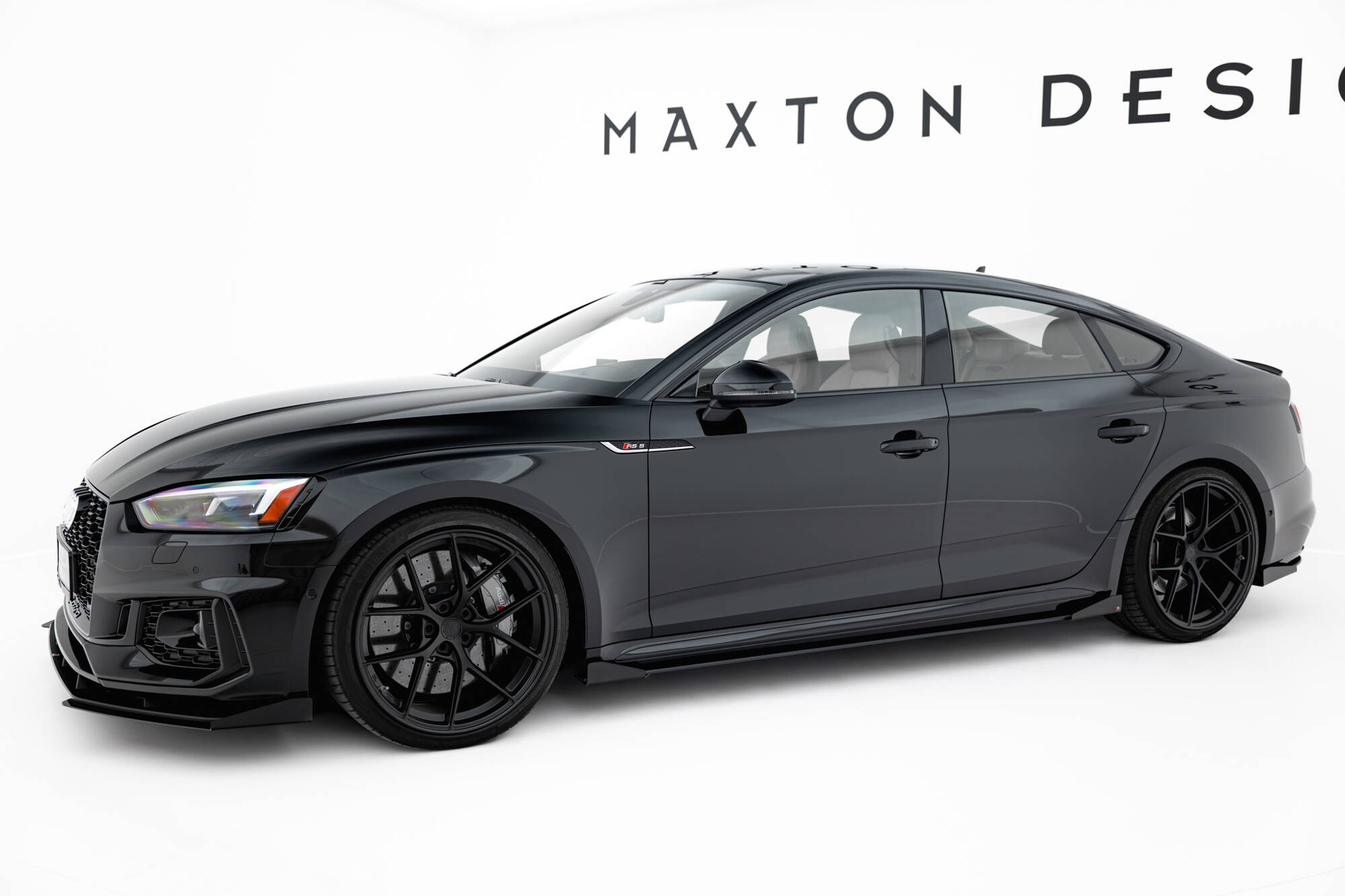 Seitenschweller Flaps passend für Audi RS5 Sportback F5 schwarz Hochglanz