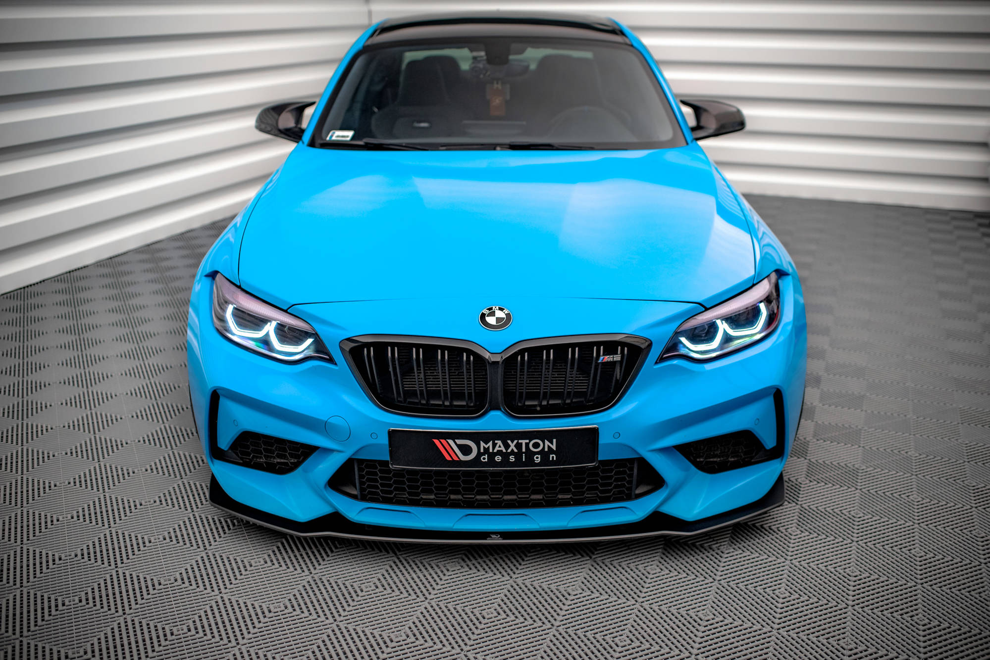 Street Pro Spoilerlippe Front Ansatz passend für BMW M2 F87 rot