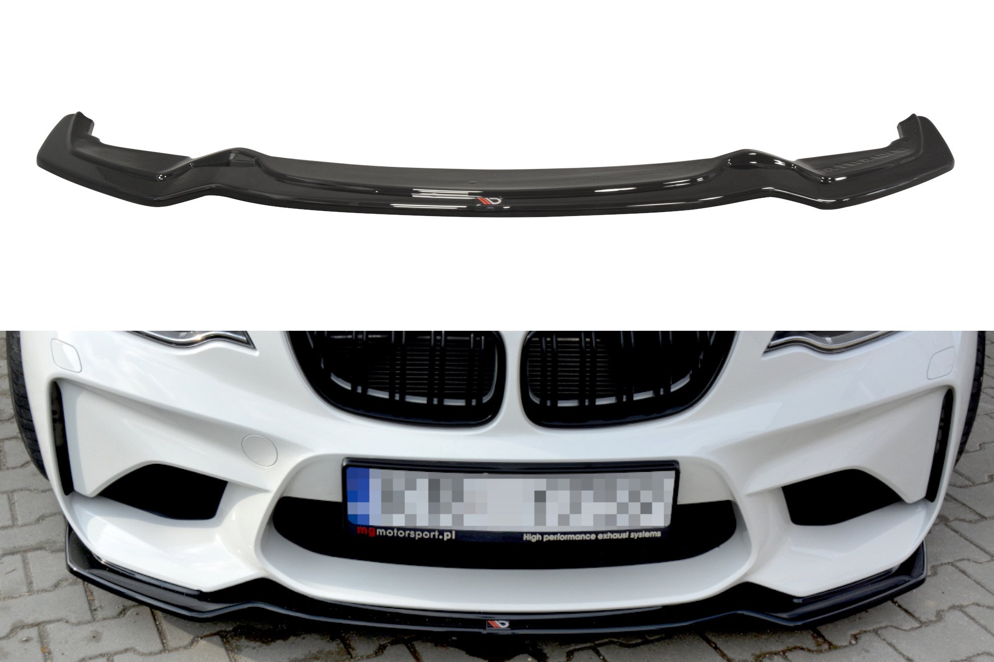 Front Ansatz für BMW M2 F87 COUPÉ schwarz Hochglanz