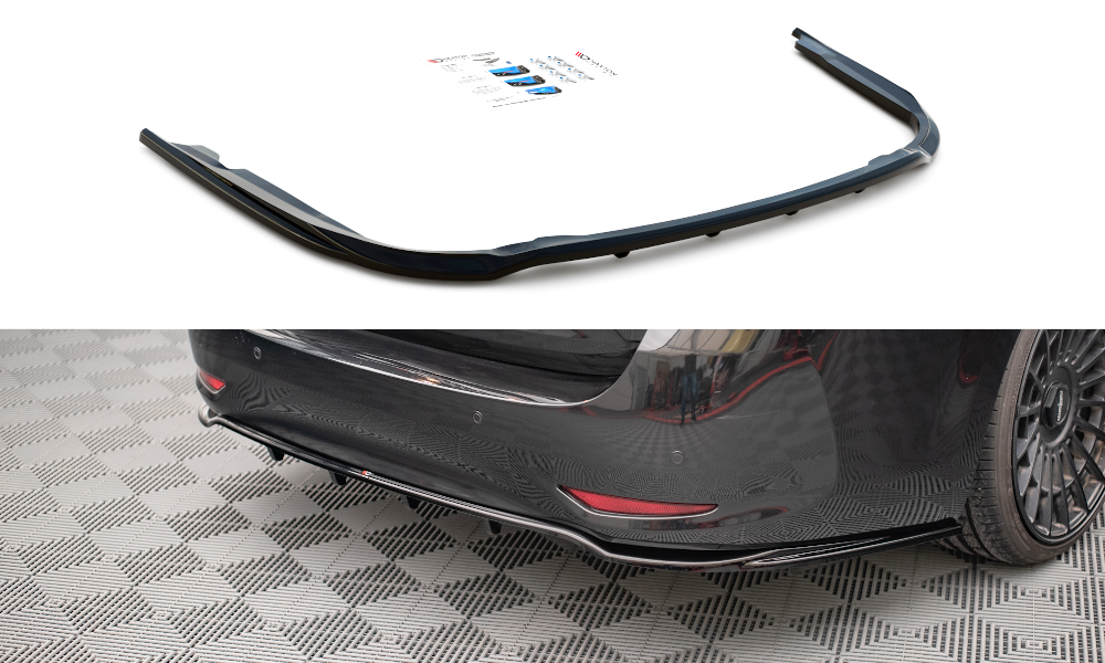 Street+ Mittlerer Diffusor RACE Heck Ansatz passend für Toyota Avensis Wagon Mk3 FL schwarz Hochglanz