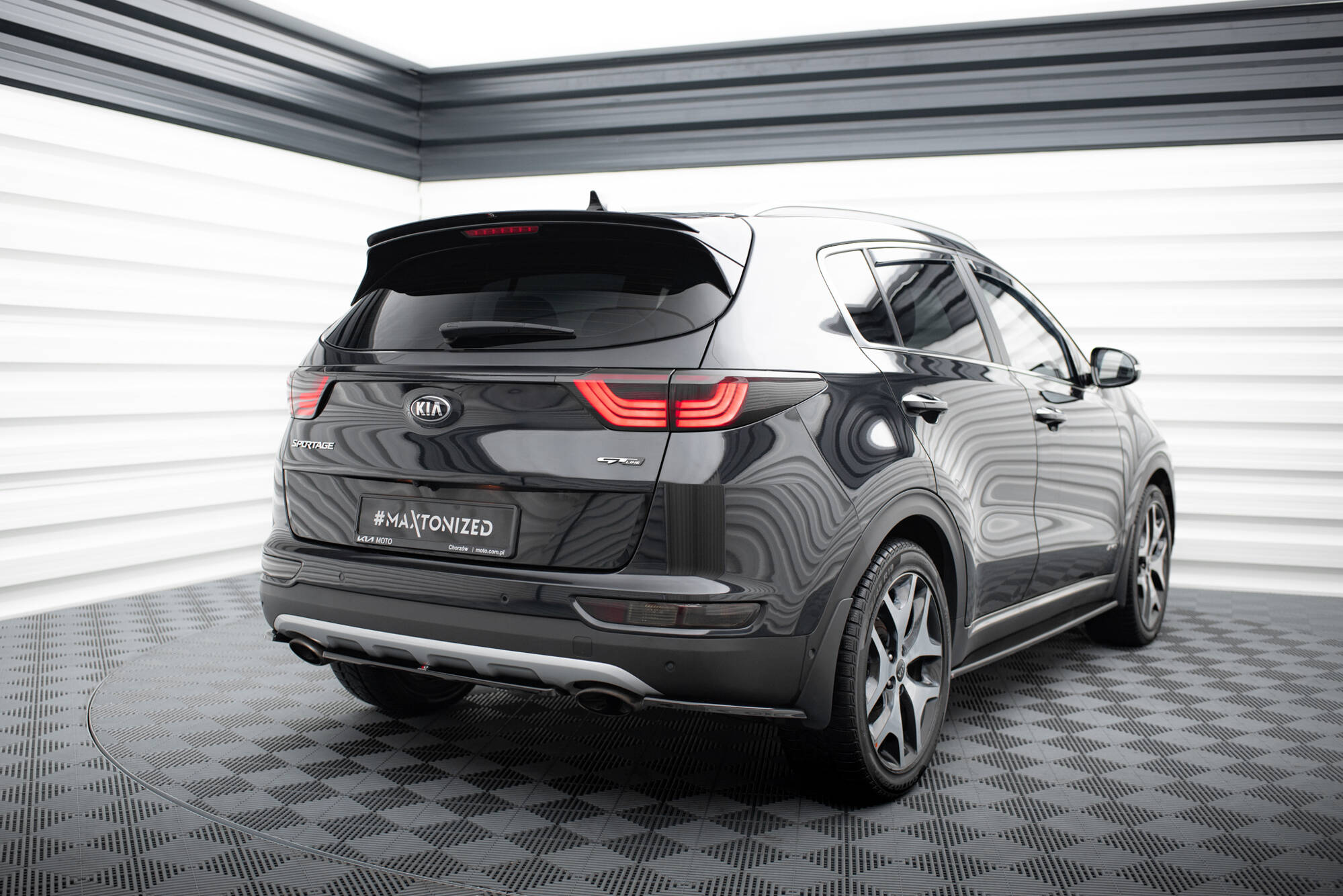 Spoiler CAP für KIA SPORTAGE mk4 GT-Line schwarz Hochglanz