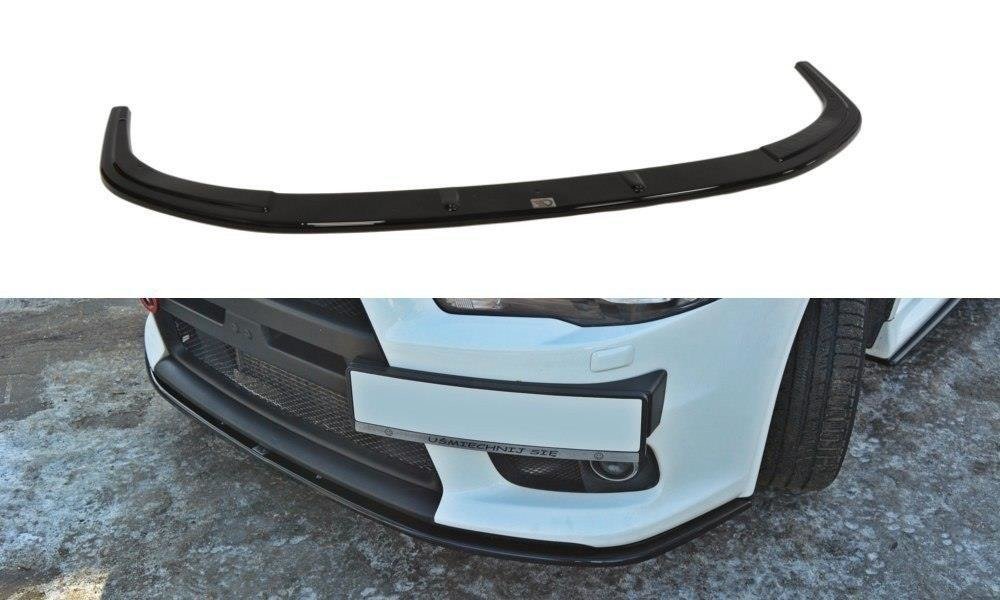 Street+ Spoilerlippe Front Ansatz V.2 passend für Mitsubishi Lancer Evo X schwarz matt