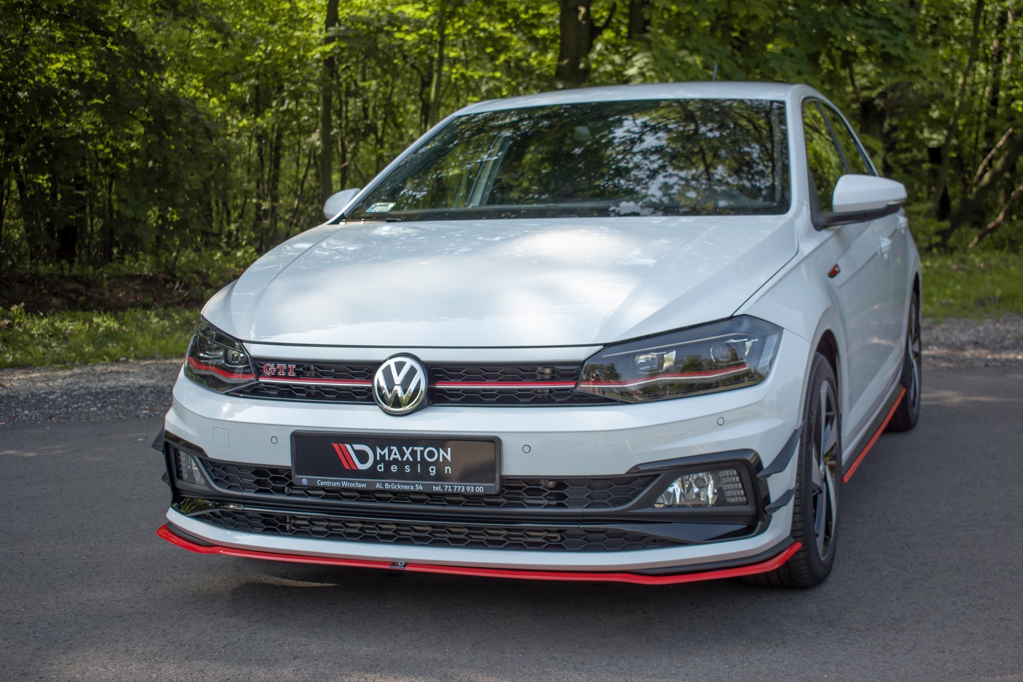 Front Ansatz V.2 für VW Polo GTI / R-line Mk6 schwarz Hochglanz