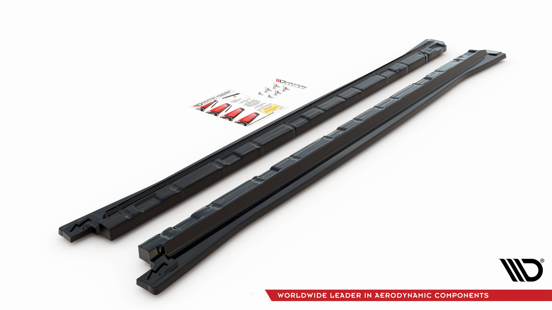 Street+ Seitenschweller Leisten passend für VW Tiguan R / R-Line Mk2 FL schwarz Hochglanz