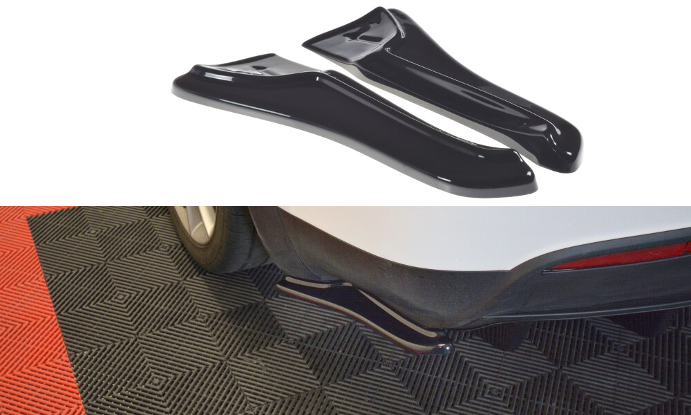 Diffusor Flaps V.1 passend für Tesla MODEL X schwarz matt