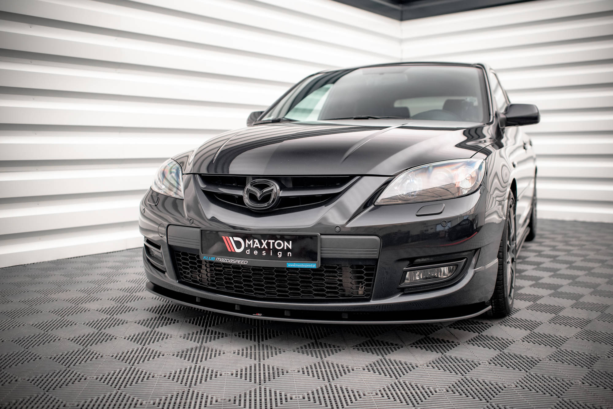 Street Pro Spoilerlippe Front Ansatz passend für Mazda 3 MPS Mk1 rot