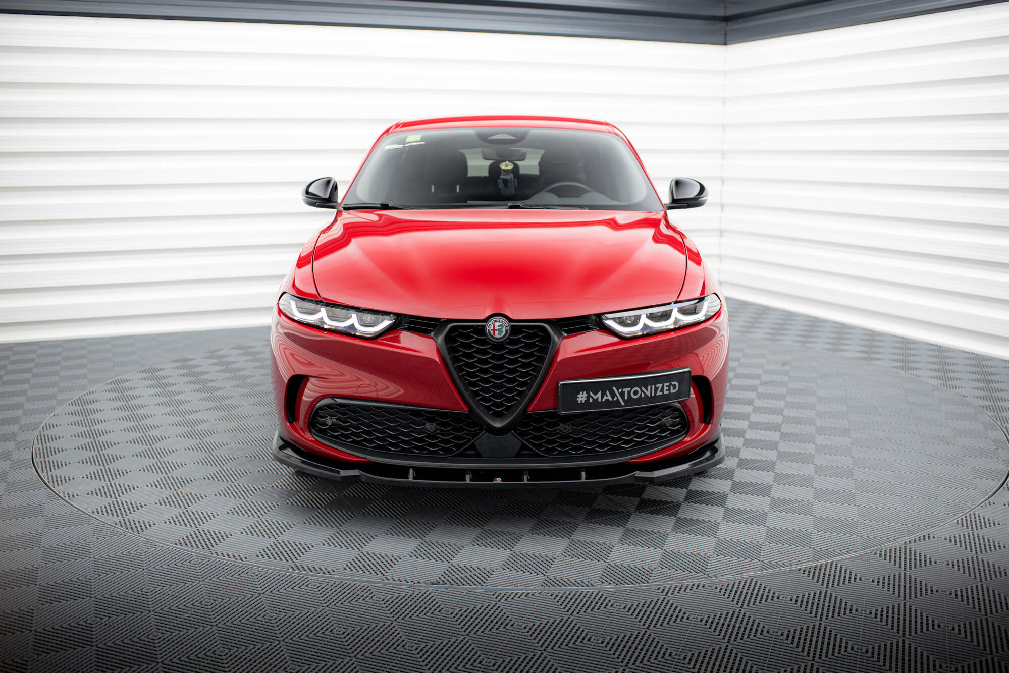 Street+ Spoilerlippe Front Ansatz V.2 passend für Alfa Romeo Tonale Mk1 schwarz Hochglanz