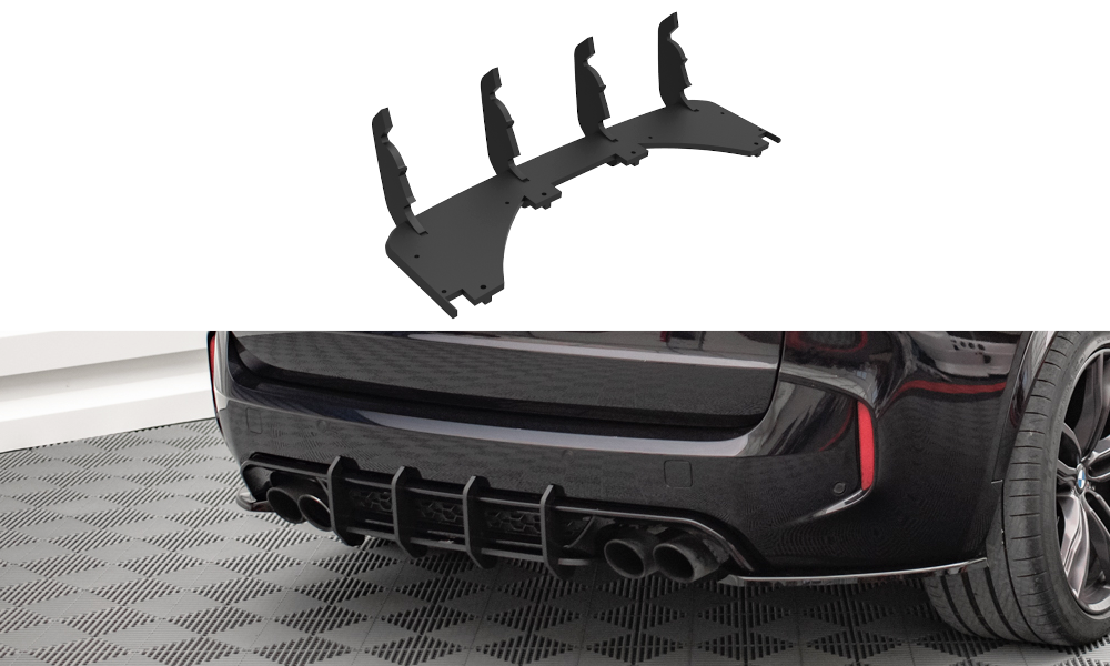 Street Pro Heckschürze Heck Ansatz Diffusor passend für BMW X5 M F85 rot