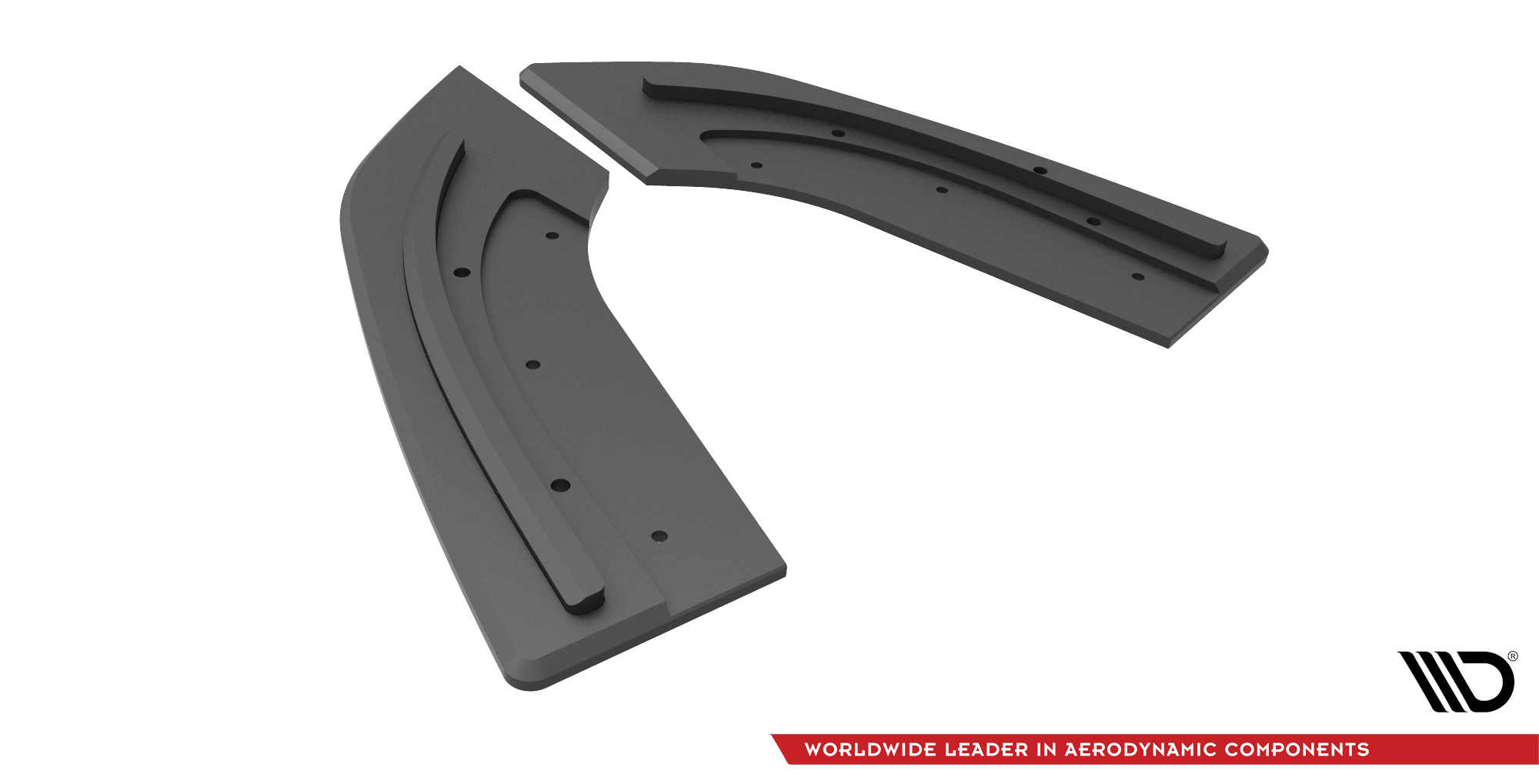 Street Pro Heck Ansatz Flaps passend für Mazda 3 MPS Mk1 rot