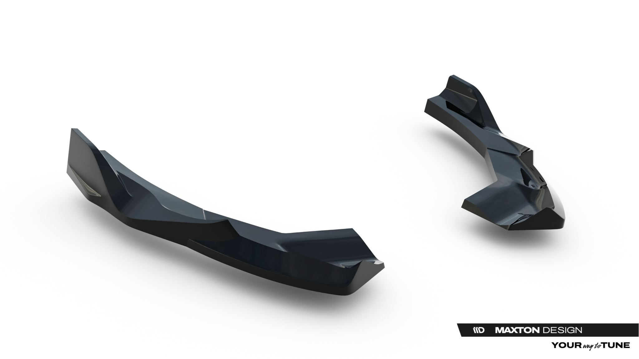 Diffusor Flaps V.2 passend für Audi RS3 Sportback 8Y Facelift schwarz Hochglanz