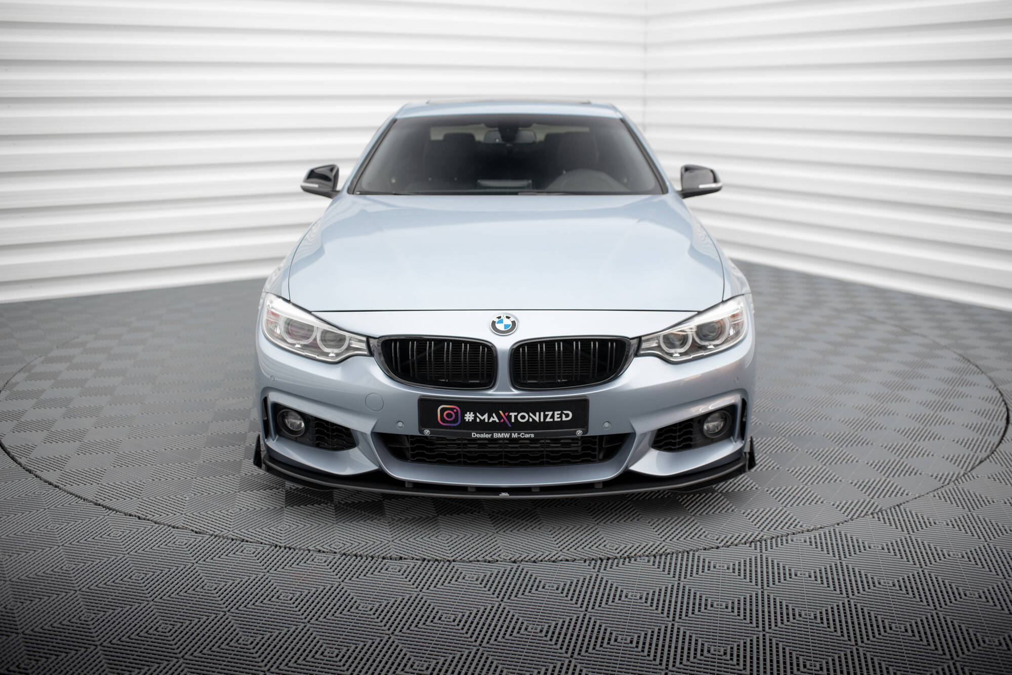 Front Stoßstange Flaps passend für BMW 4er Coupe / Gran Coupe / Cabrio M-Paket F32 / F36 / F33 schwarz Hochglanz