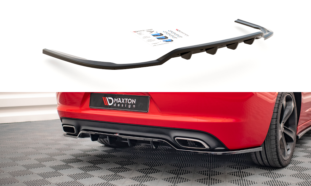 Street+ Mittlerer Diffusor RACE Heck Ansatz passend für Dodge Charger RT Mk7 FL schwarz Hochglanz