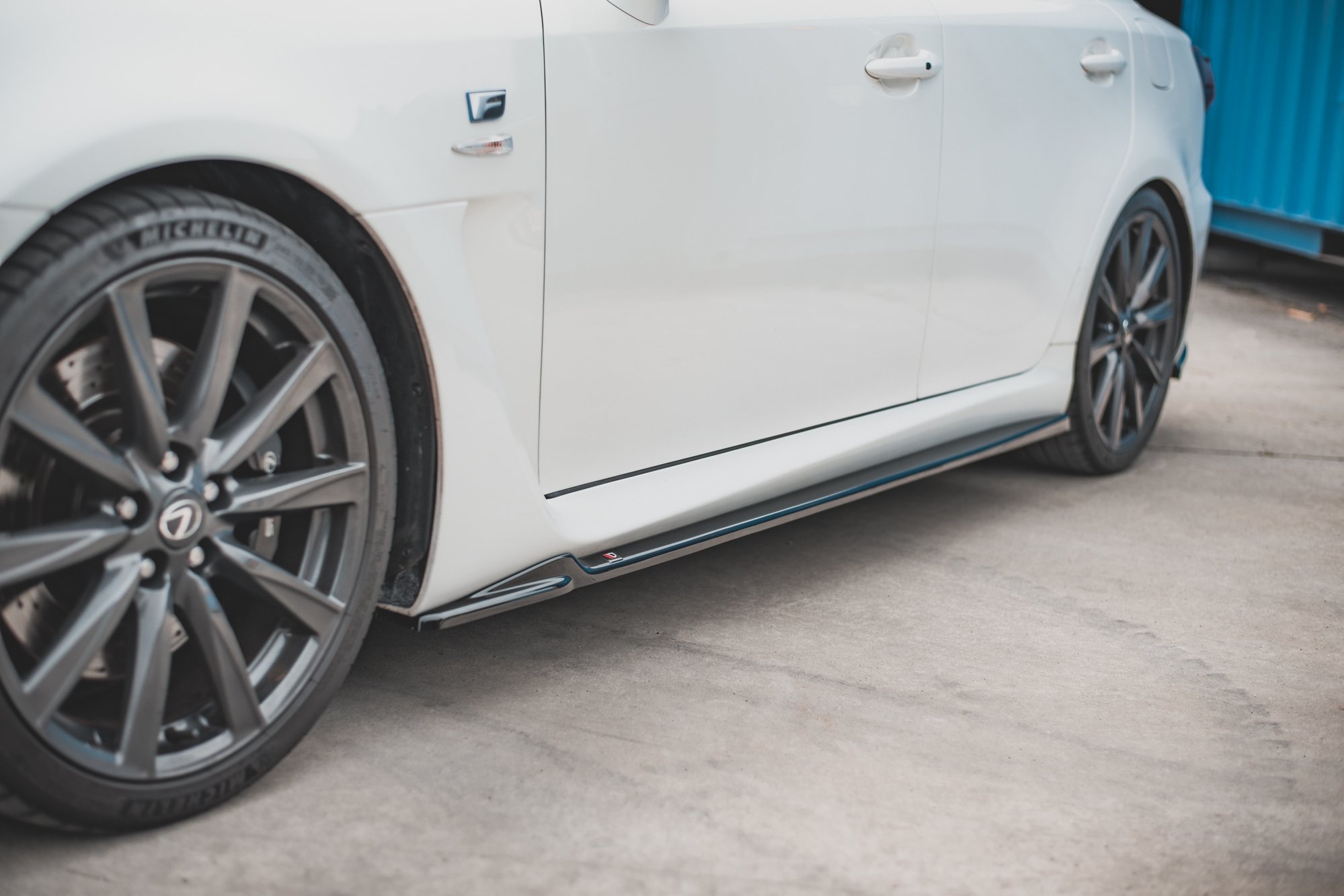 Street+ Seitenschweller Leisten passend für Lexus IS F Mk2 schwarz matt