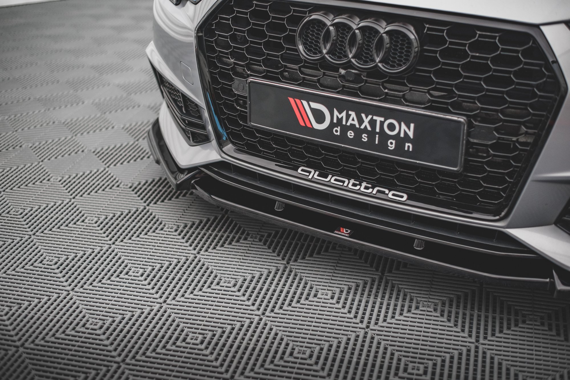 Street+ Spoilerlippe Front Ansatz V.3 passend für Audi S4 / A4 S-Line B9 schwarz Hochglanz