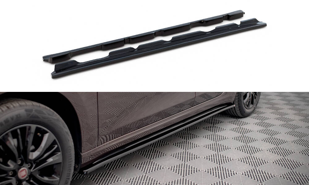 Seitenschweller Ansatz für Fiat Tipo S-Design schwarz Hochglanz