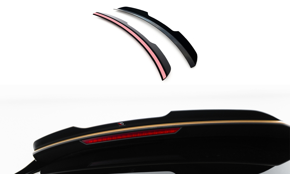 Höher Spoiler CAP für Audi Q8 S-line / SQ8 Mk1 Facelift schwarz Hochglanz